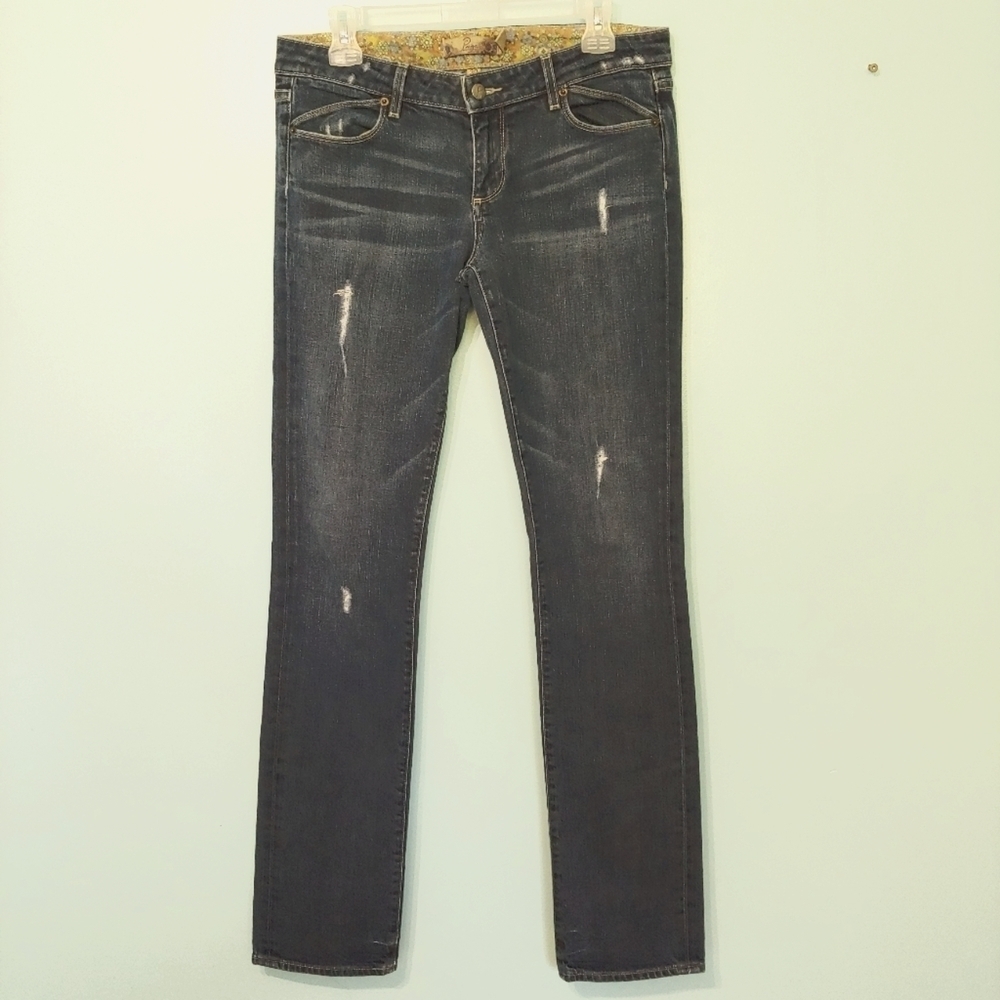 PAIGE Blue Heights Straight Leg Jeans Size 30